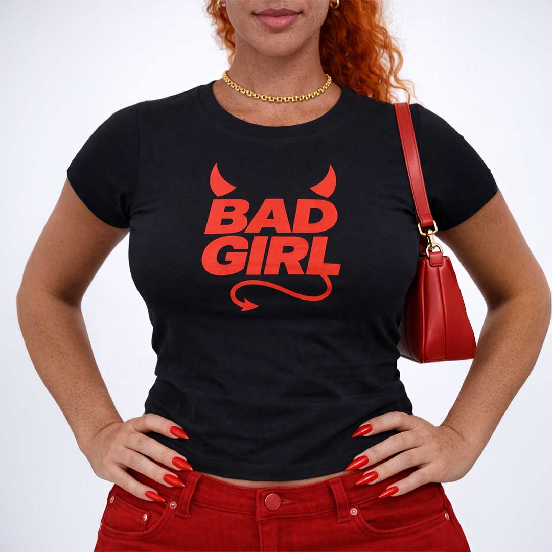 Baby Tee BAD GIRL DEVIL Baby Tee ~ GAYSBIE PREMIUM MATERIALS