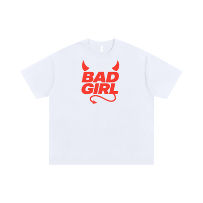 Oversize Tee White / S BAD GIRL DEVIL Oversize Signature Tee ~ GAYSBIE PREMIUM MATERIALS