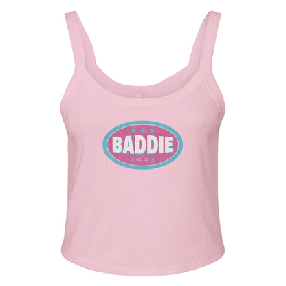 Ribbed Tank BLUSH / XS BADDIE BADGE  - Baby Ribbed Tank ~ GAYSBIE PREMIUM MATERIALS