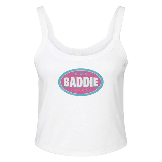 Ribbed Tank ICE / XS BADDIE BADGE  - Baby Ribbed Tank ~ GAYSBIE PREMIUM MATERIALS