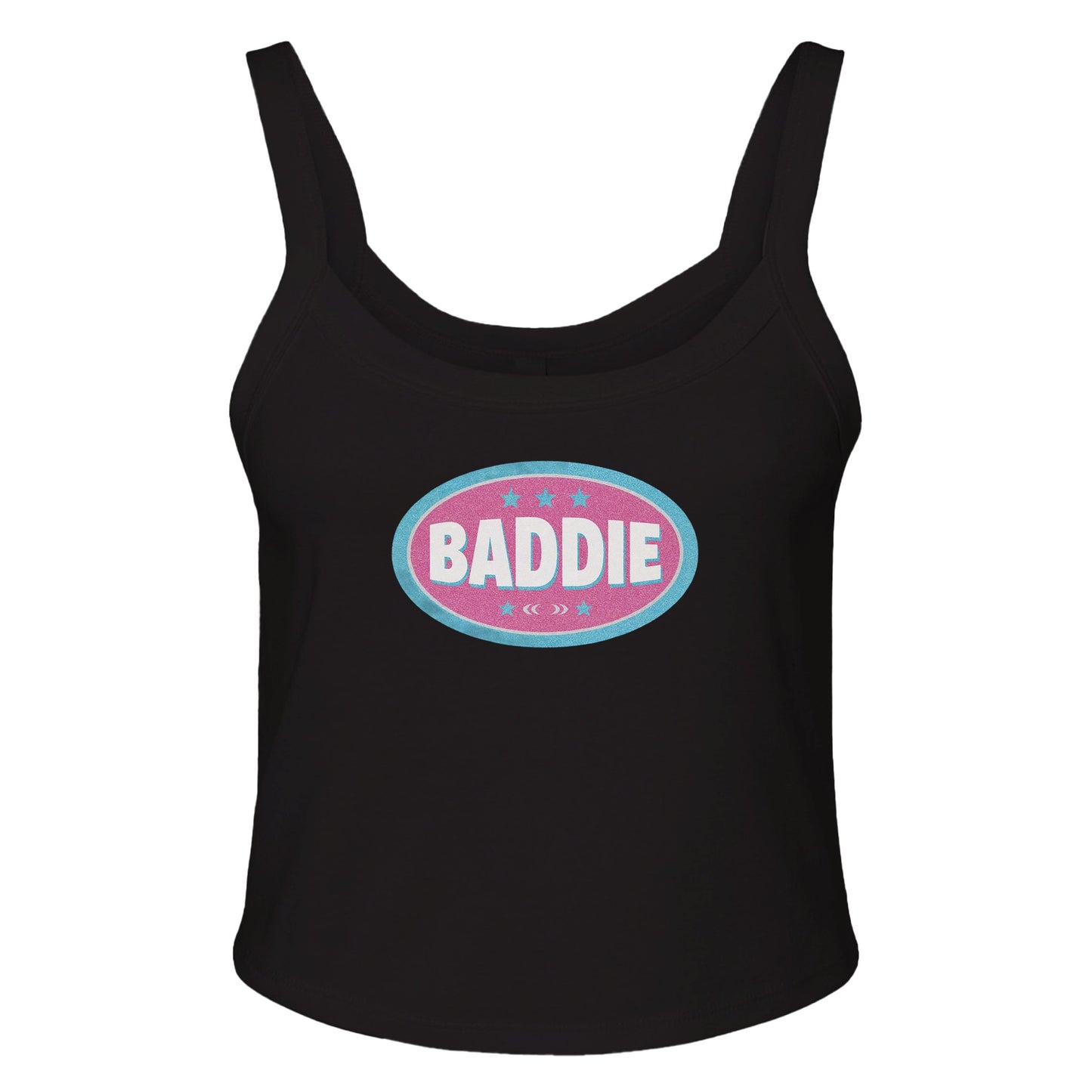 Ribbed Tank MIDNIGHT / XS BADDIE BADGE  - Baby Ribbed Tank ~ GAYSBIE PREMIUM MATERIALS