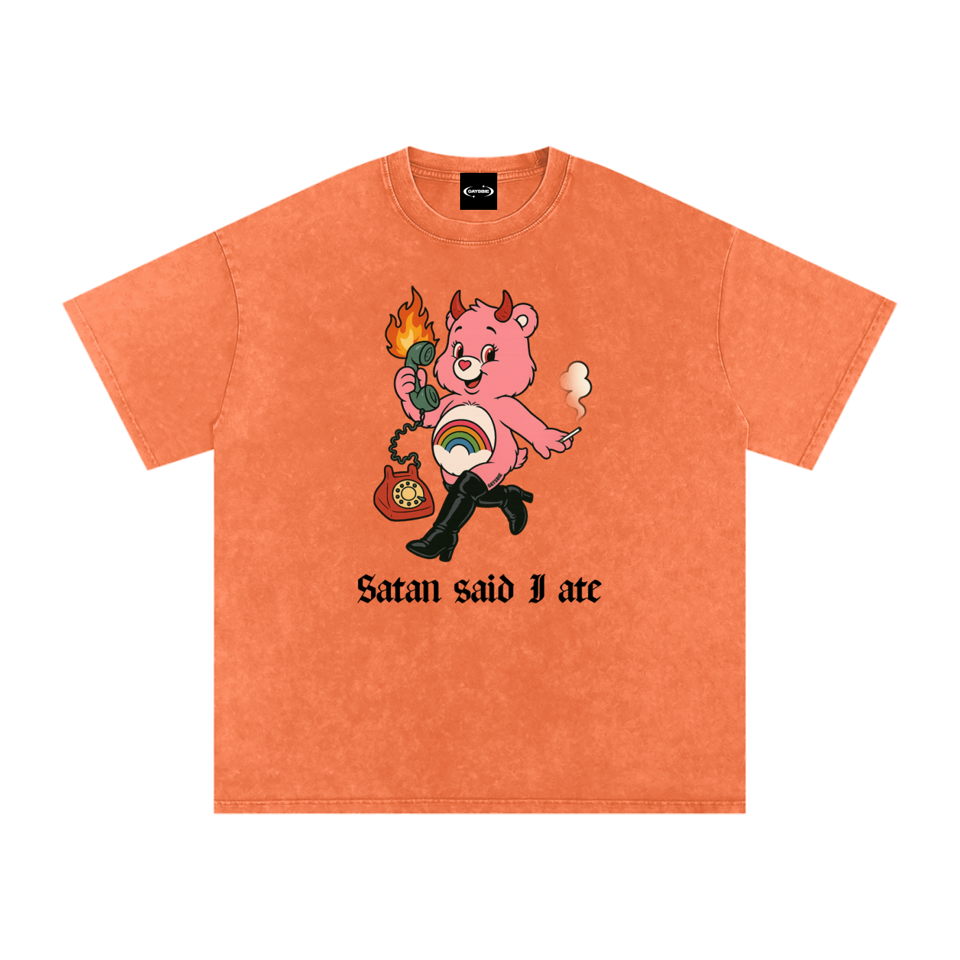 SATAN SAID I ATE BEAR Premium Oversized Tee ~ GAYSBIE