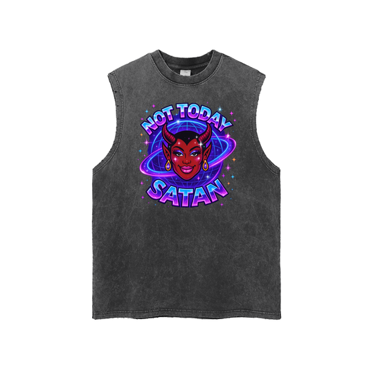 NOT TODAY SATAN Premium Signature Tank ~ GAYSBIE