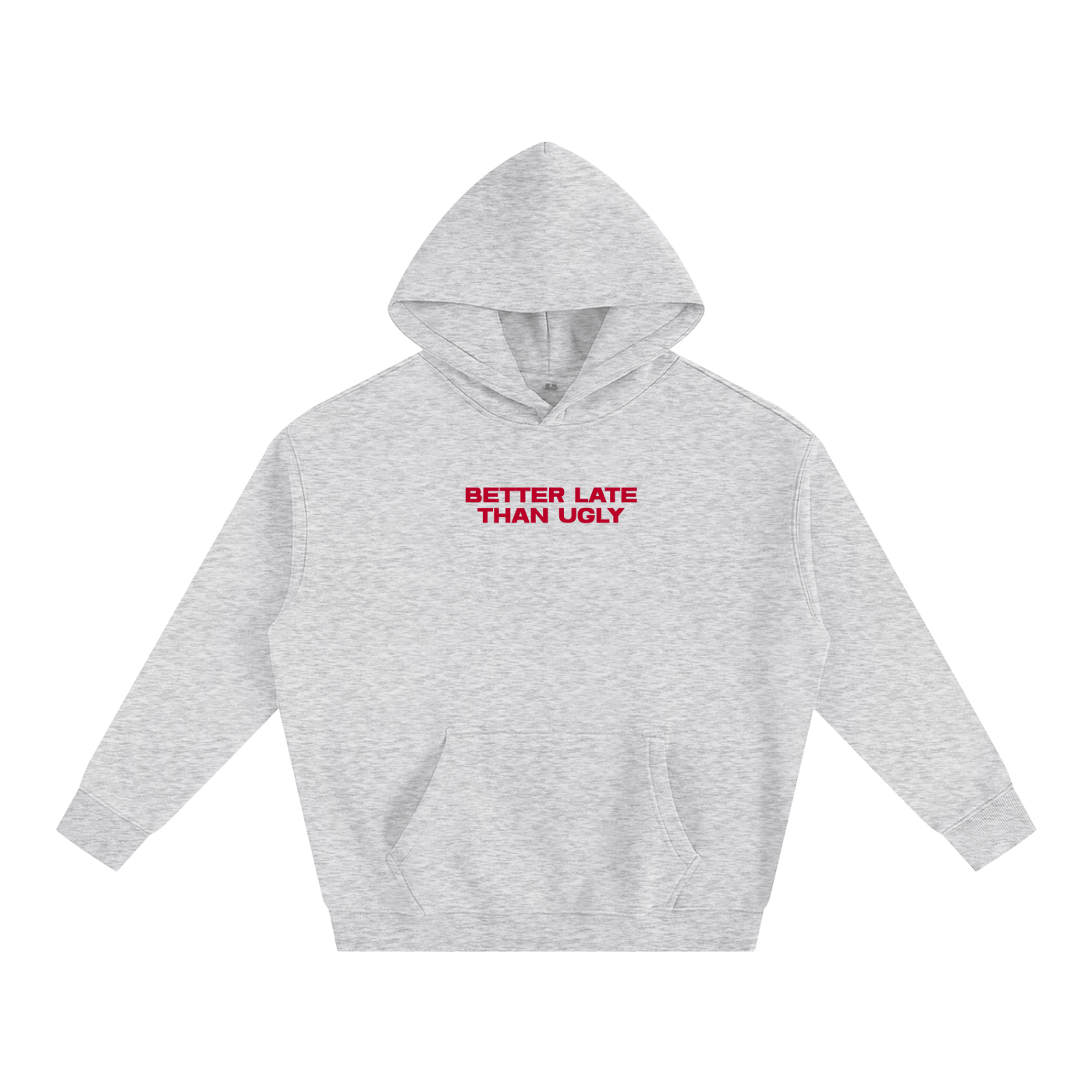 Flower Gray / S BETTER LATE THAN UGLY Heavy Fleece Hoodie ~ GAYSBIE ODMPOD