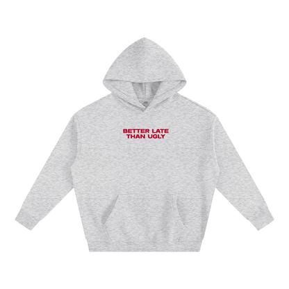 Flower Gray / S BETTER LATE THAN UGLY Heavy Fleece Hoodie ~ GAYSBIE ODMPOD