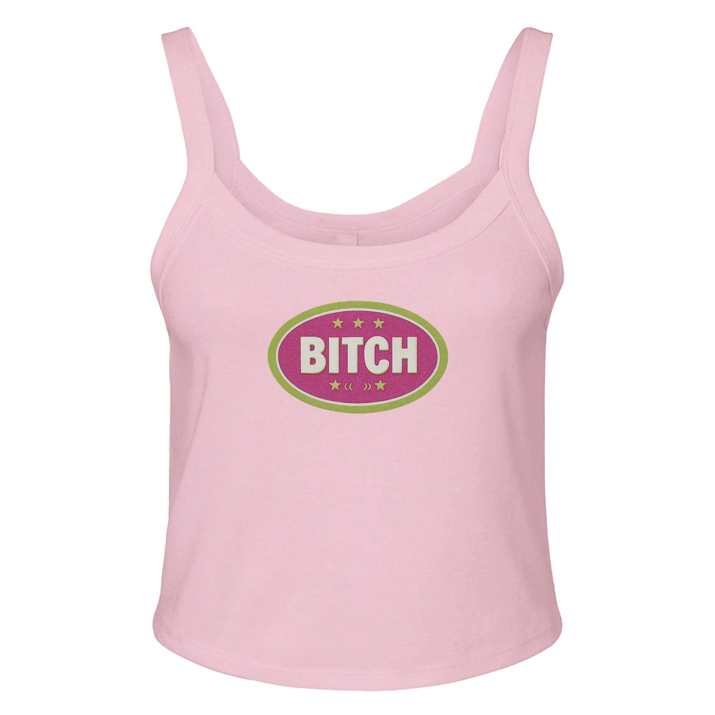 Ribbed Tank BLUSH / XS BITCH BADGE - Baby Ribbed Tank ~ GAYSBIE PREMIUM MATERIALS