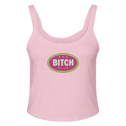Ribbed Tank BLUSH / XS BITCH BADGE - Baby Ribbed Tank ~ GAYSBIE PREMIUM MATERIALS