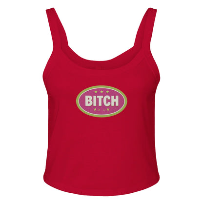 Ribbed Tank SPICY / XS BITCH BADGE - Baby Ribbed Tank ~ GAYSBIE PREMIUM MATERIALS