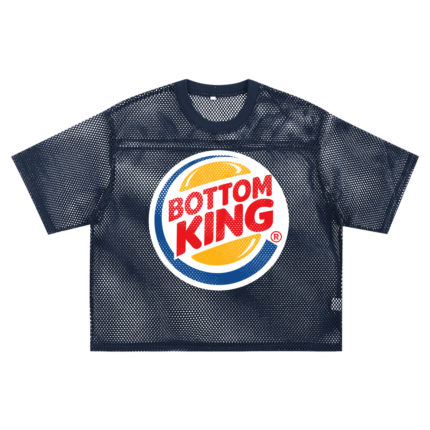 BOTTOM KING BURGER Boxy Mesh Tee ~ GAYSBIE ODMPOD