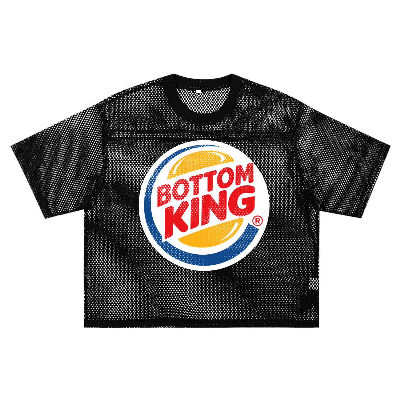 BOTTOM KING BURGER Boxy Mesh Tee ~ GAYSBIE ODMPOD