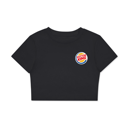 Crop Tee MIDNIGHT / XS BOTTOM KING BURGER Crop Tee ~ GAYSBIE PREMIUM MATERIALS