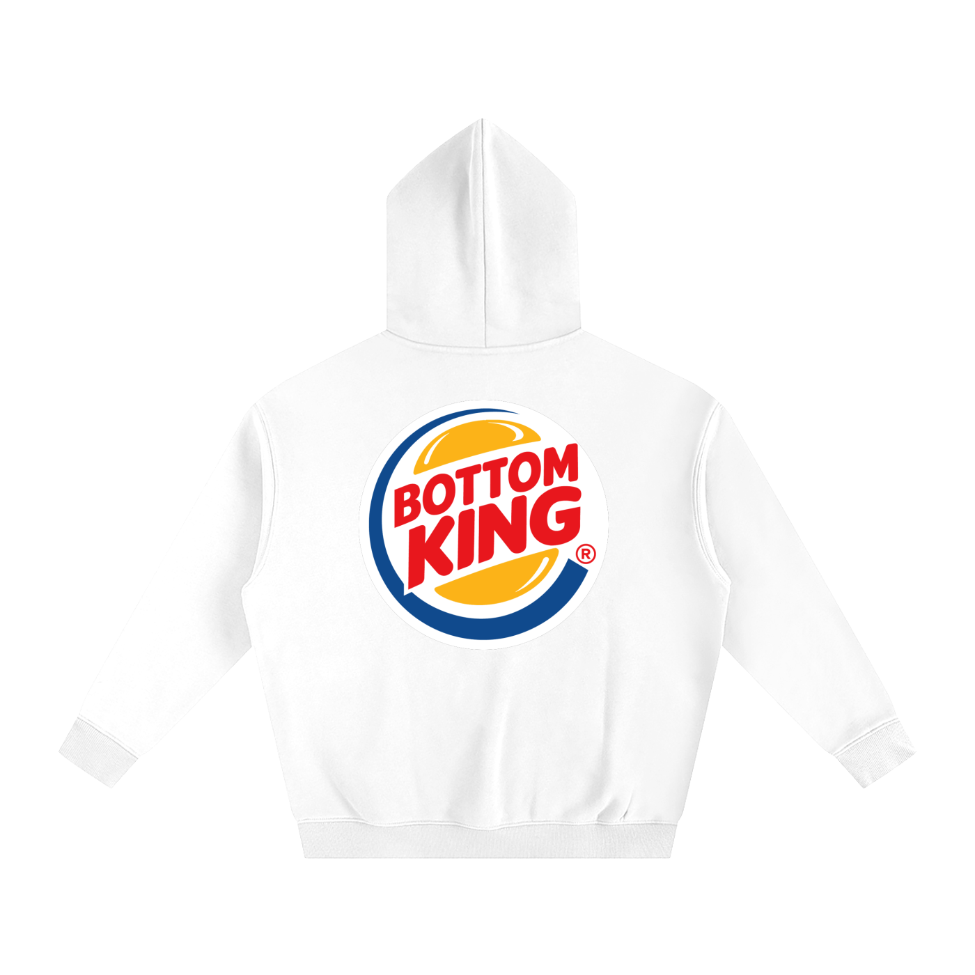 Premium Hood BOTTOM KING BURGER Heavy Fleece Hoodie ~ GAYSBIE PREMIUM MATERIALS