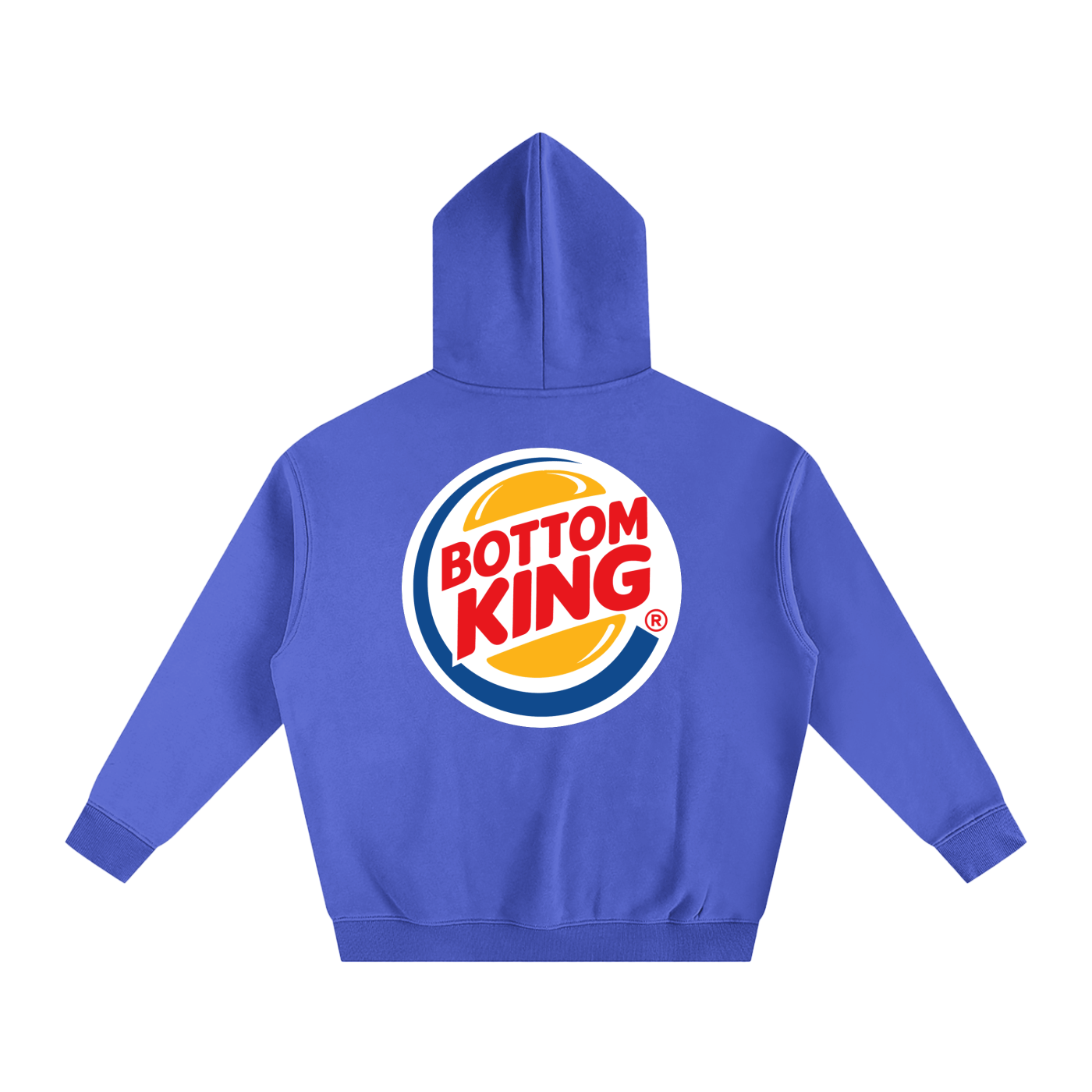 Premium Hood BOTTOM KING BURGER Heavy Fleece Hoodie ~ GAYSBIE PREMIUM MATERIALS