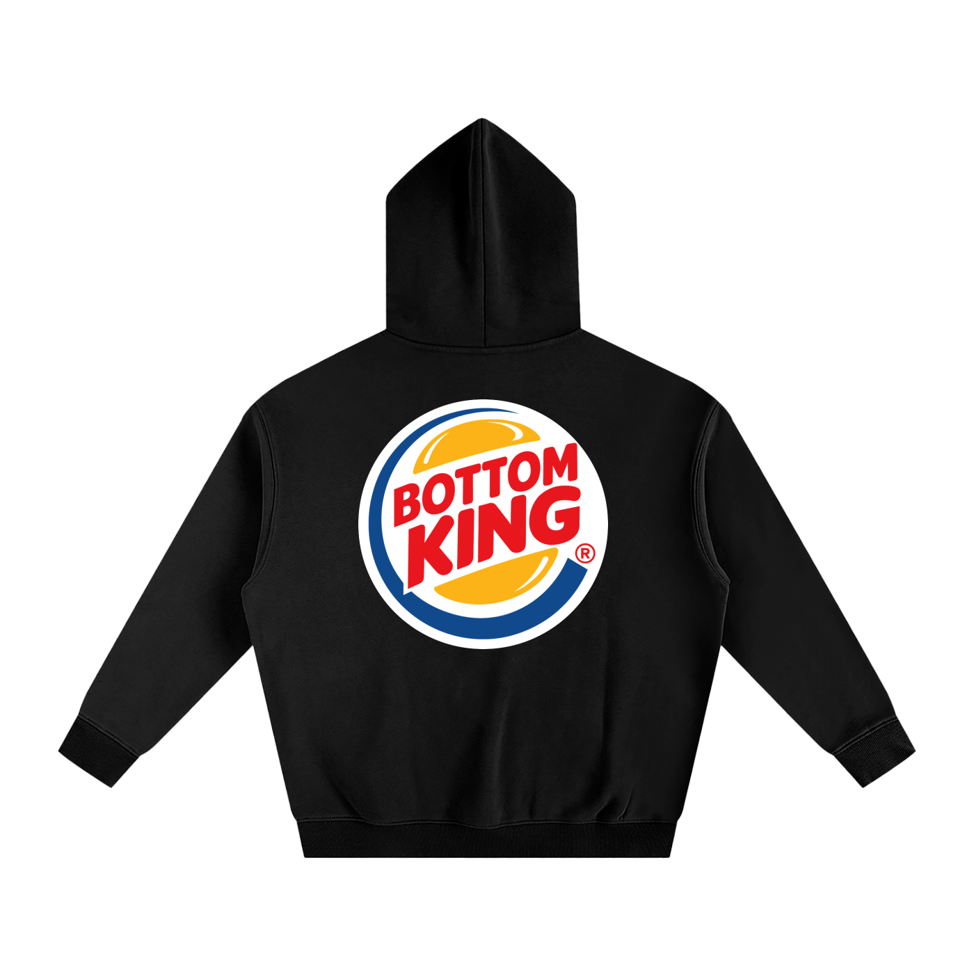 Premium Hood BOTTOM KING BURGER Heavy Fleece Hoodie ~ GAYSBIE PREMIUM MATERIALS