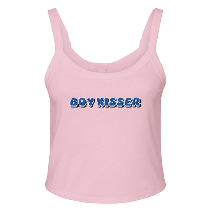 Ribbed Tank BUBBLEGUM / XS BOY KISSER Baby Ribbed Tank ~ GAYSBIE PREMIUM MATERIALS