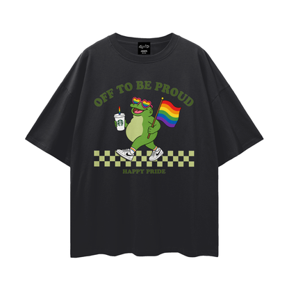 OFF TO BE PROUD Oversize Loose Drop Shoulder Tee ~ GAYSBIE