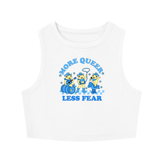 MORE QUEER LESS FEAR Crop Tank ~ GAYSBIE
