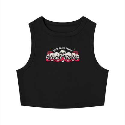 Girls Taste Better Goth Crop Tank - GAYSBIE Black Tank Top 2026
