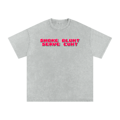 SMOKE BLUNT SERVE CUNT Premium Oversized Tee ~ GAYSBIE