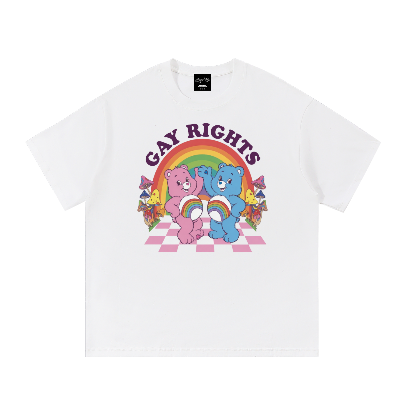GAY RIGHTS BEARS Oversize Signature Tee ~ GAYSBIE