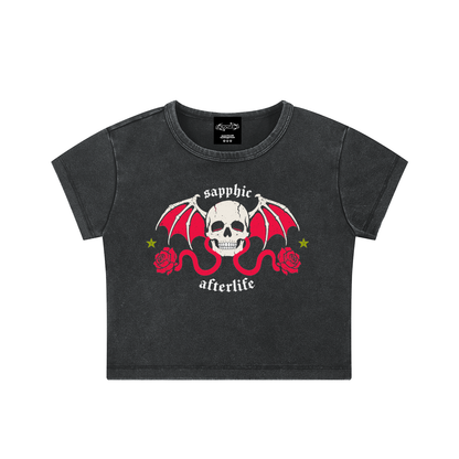 sapphic afterlife goth Wash Crop ~ GAYSBIE