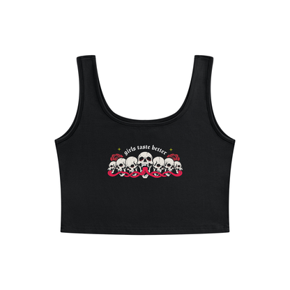 Girls Taste Better Strap Crop Tank - Lesbian Fashion USA GAYSBIE