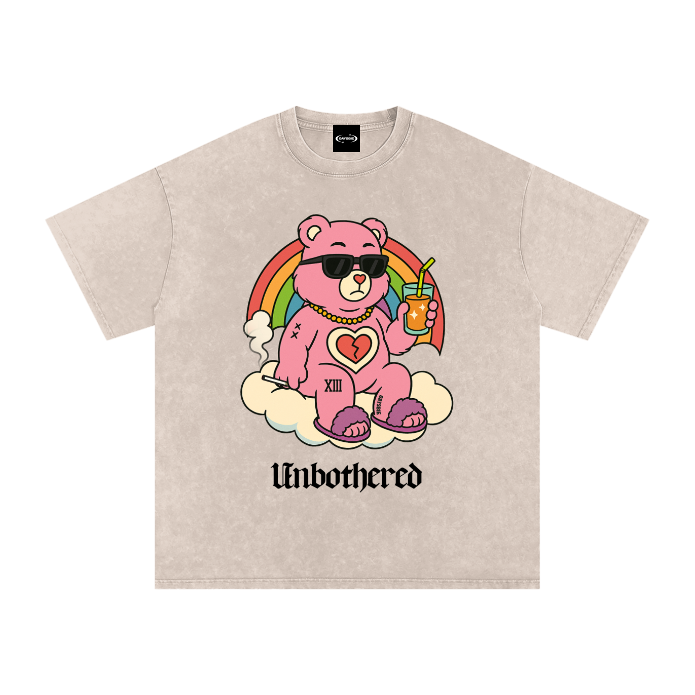 UNBOTHERED BEAR Premium Oversized Tee ~ GAYSBIE