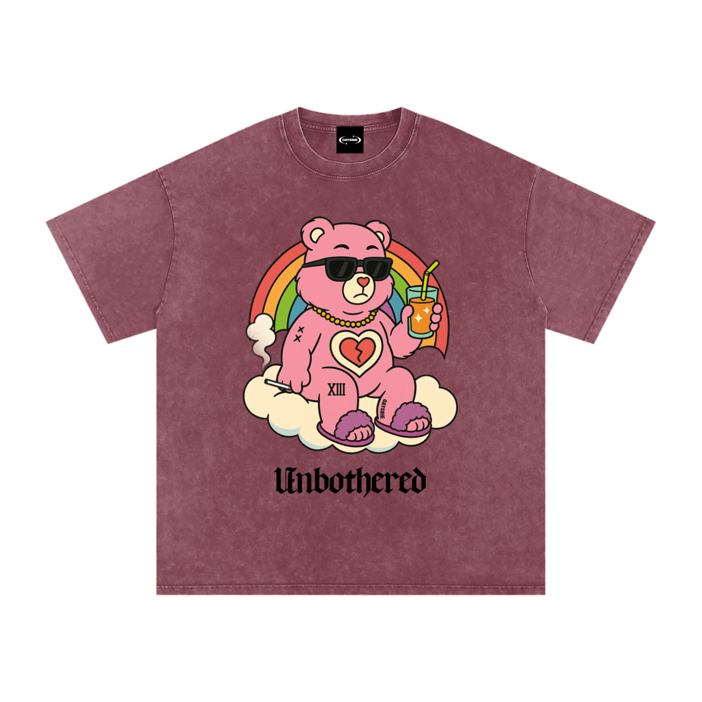 UNBOTHERED BEAR Premium Oversized Tee ~ GAYSBIE
