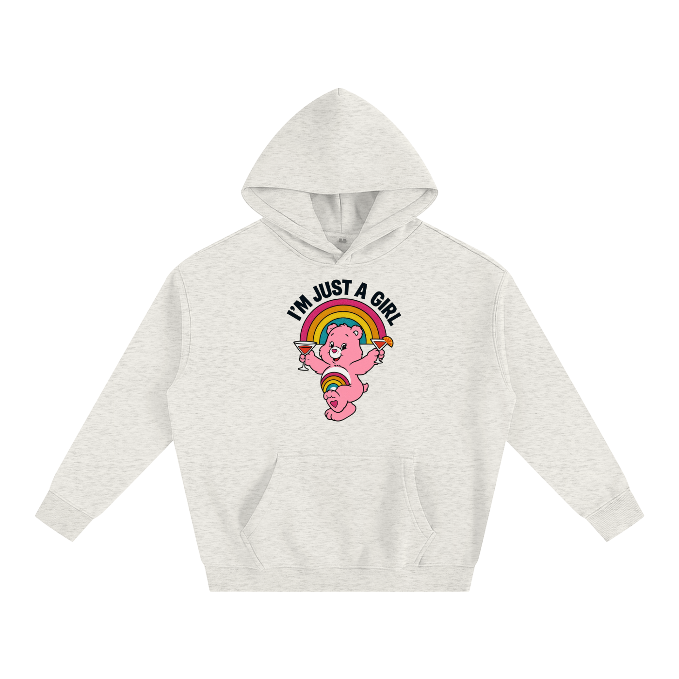 I'M JUST A GIRL BEAR Heavy Fleece Hoodie ~ GAYSBIE