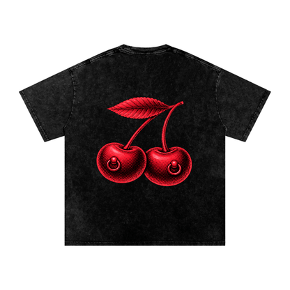 Oversize Tee Cherry Nipples Premium Oversized Tee ~ GAYSBIE PREMIUM MATERIALS