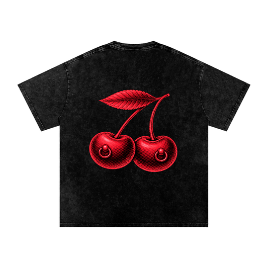 Oversize Tee Cherry Nipples Premium Oversized Tee ~ GAYSBIE PREMIUM MATERIALS