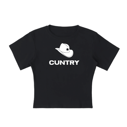 Baby Tee MIDNIGHT / S CUNTRY Baby Tee ~ GAYSBIE PREMIUM MATERIALS