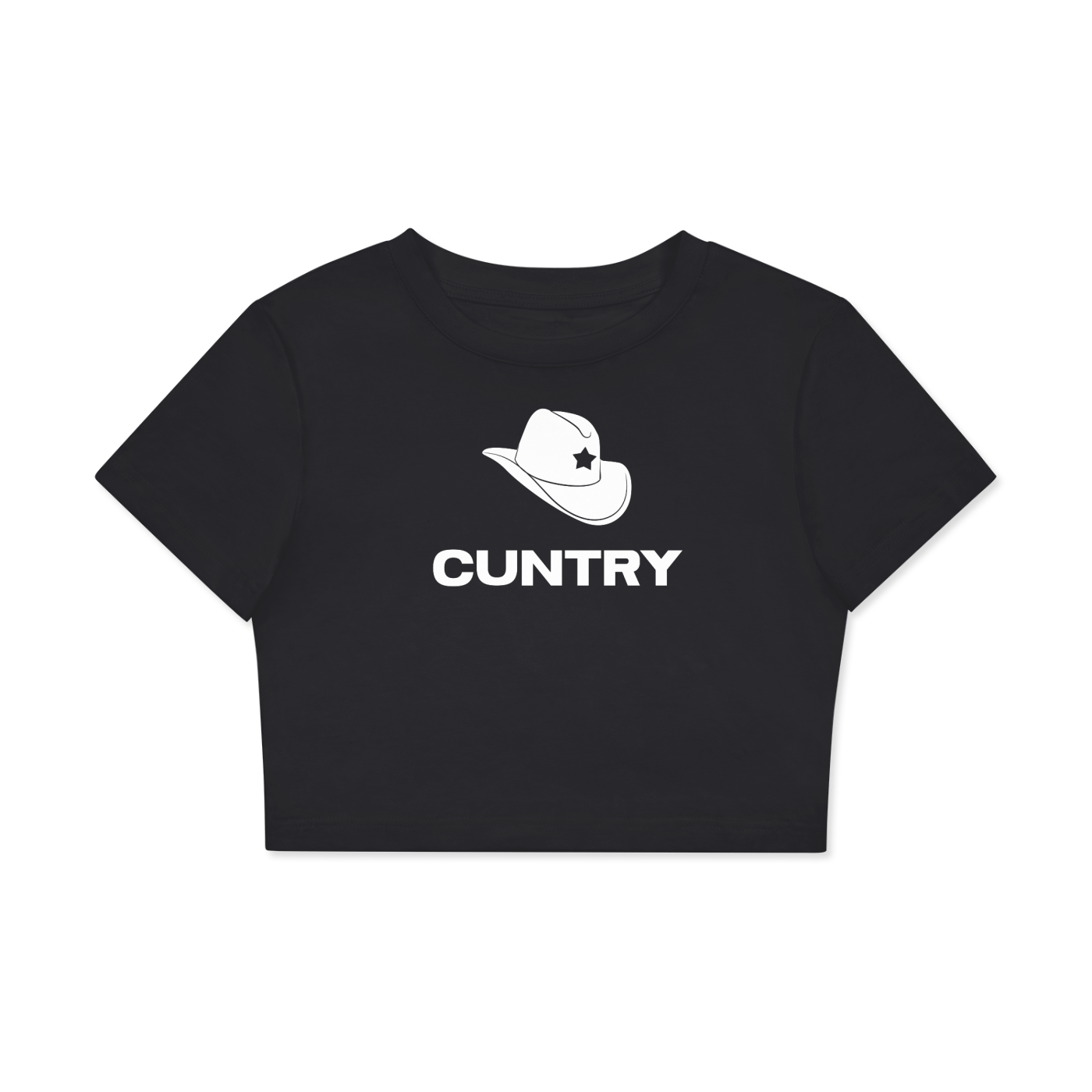 MIDNIGHT / XS CUNTRY Crop Tee ~ GAYSBIE PREMIUM MATERIALS