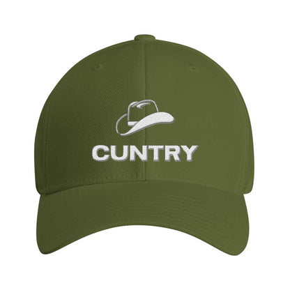 Baseball Cap OLIVE / L-XL CUNTRY  Embroidered Cap ~ GAYSBIE GAYSBIE SHOP
