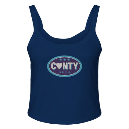 Ribbed Tank ECLIPSE / XS CUNTY BADGE Baby Ribbed Tank ~ GAYSBIE PREMIUM MATERIALS