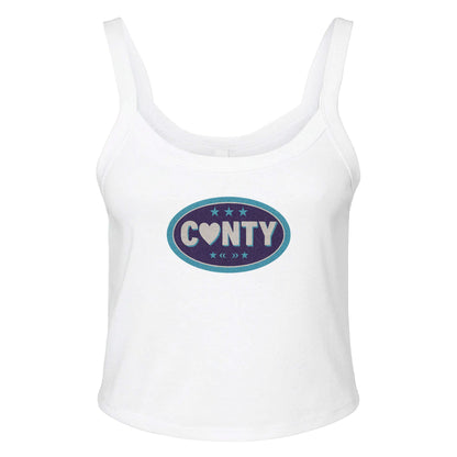 Ribbed Tank ICE / XS CUNTY BADGE Baby Ribbed Tank ~ GAYSBIE PREMIUM MATERIALS