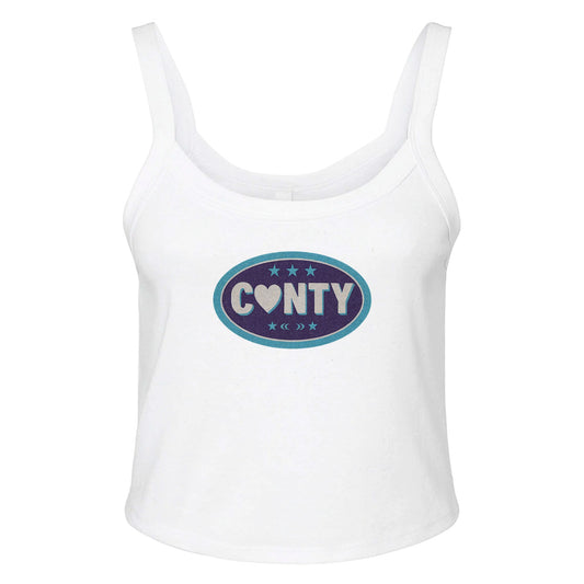 Ribbed Tank ICE / XS CUNTY BADGE Baby Ribbed Tank ~ GAYSBIE PREMIUM MATERIALS