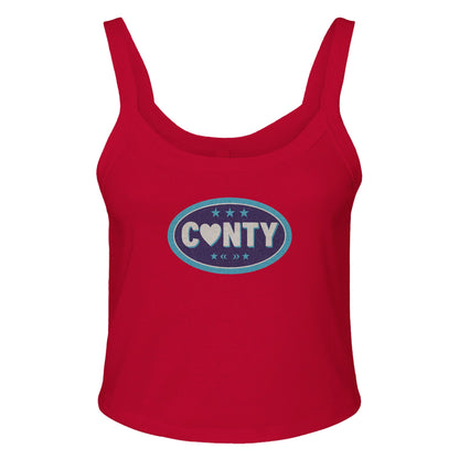 Ribbed Tank SPICY / XS CUNTY BADGE Baby Ribbed Tank ~ GAYSBIE PREMIUM MATERIALS