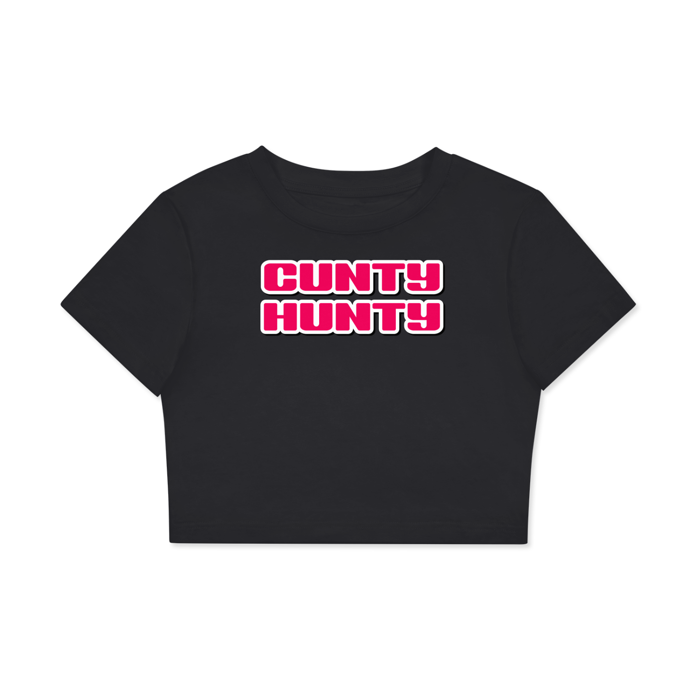 Crop Tee MIDNIGHT / XS CUNTY HUNTY Crop Tee ~ GAYSBIE PREMIUM MATERIALS