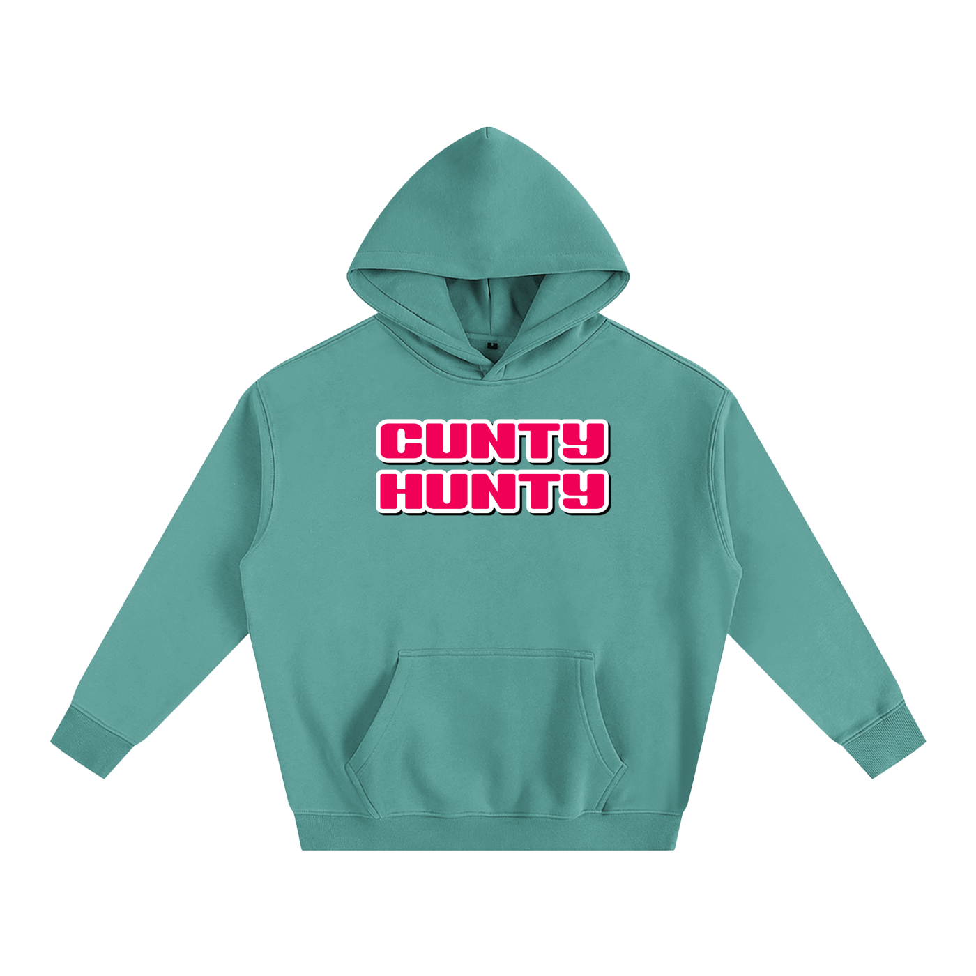 Premium Hood MINTY / S CUNTY HUNTY Heavy Fleece Hoodie ~ GAYSBIE PREMIUM MATERIALS