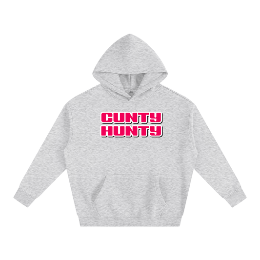 Premium Hood STONE / S CUNTY HUNTY Heavy Fleece Hoodie ~ GAYSBIE PREMIUM MATERIALS