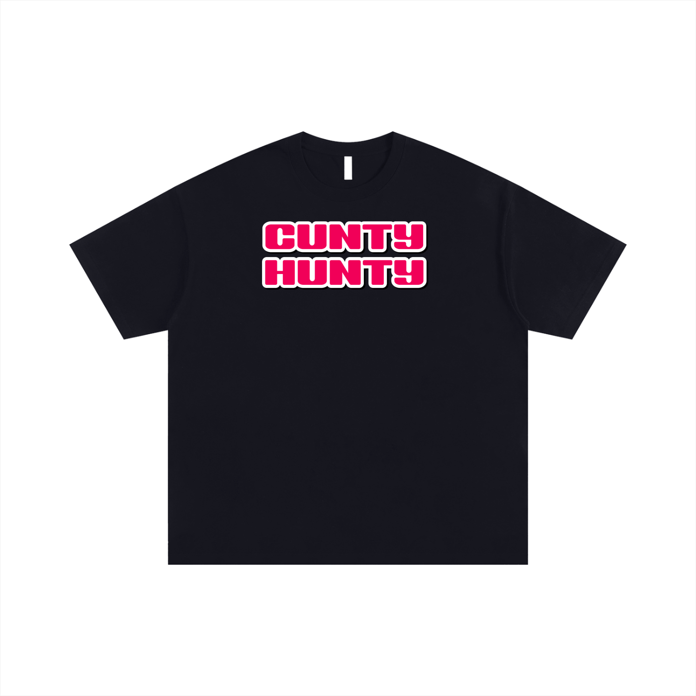 Oversize Tee Black / S CUNTY HUNTY Oversize Signature Tee ~ GAYSBIE PREMIUM MATERIALS