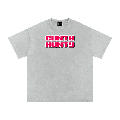 Oversize Tee SMOKE / S CUNTY HUNTY Premium Oversized Tee ~ GAYSBIE PREMIUM MATERIALS