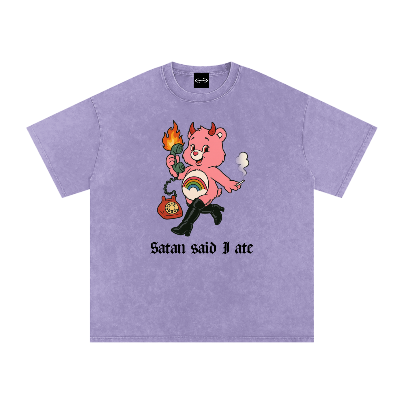 SATAN SAID I ATE BEAR Premium Oversized Tee ~ GAYSBIE