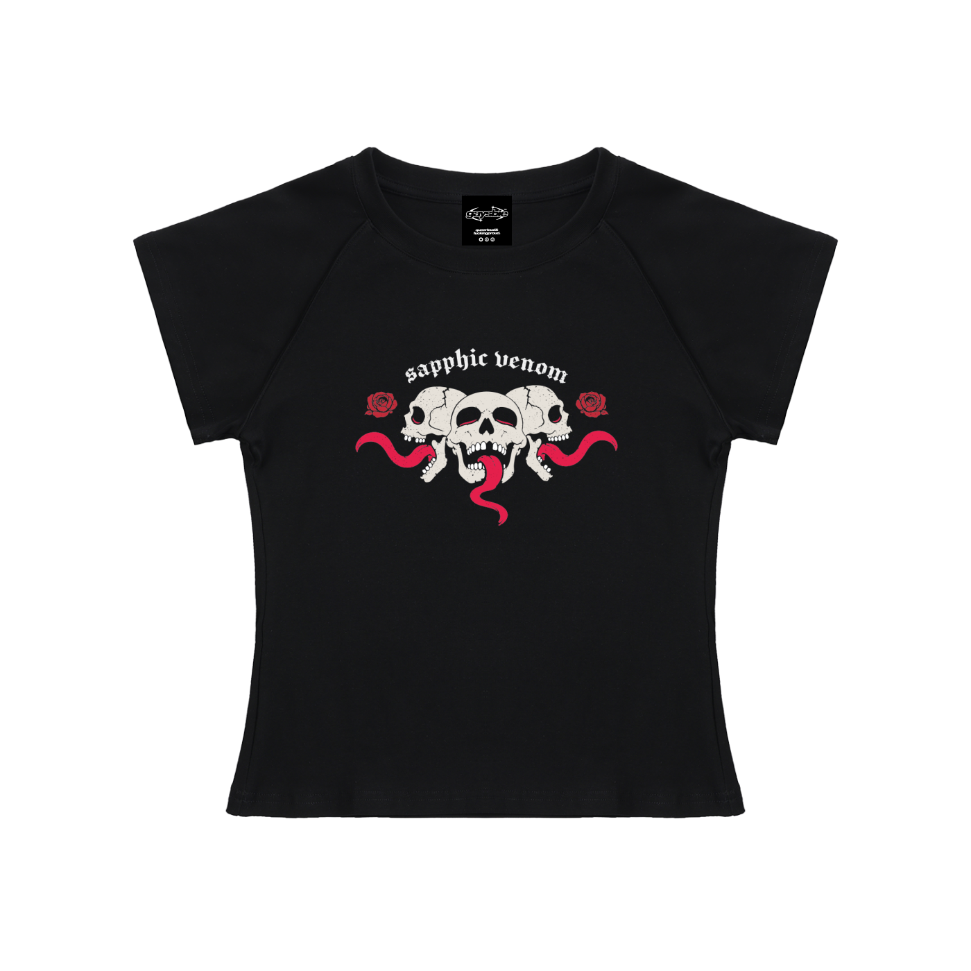 sapphic venom goth Short Sleeve Crop ~ GAYSBIE