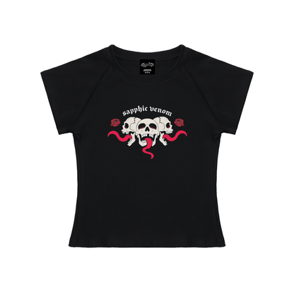 sapphic venom goth Short Sleeve Crop ~ GAYSBIE