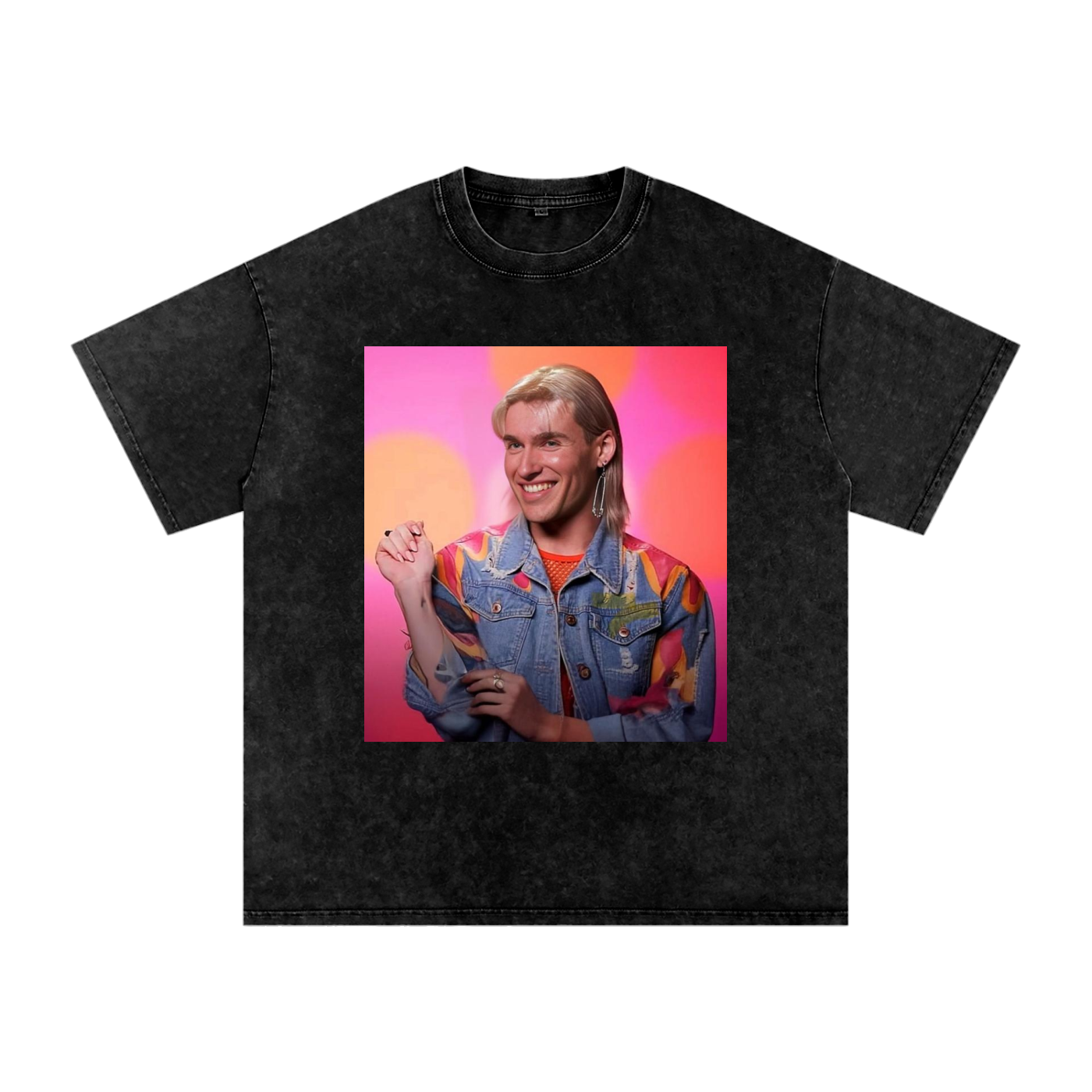 PLANE MEATING Face Mash-Up Premium Oversized Tee ~ GAYSBIE