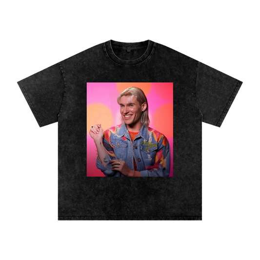 PLANE MEATING Face Mash-Up Premium Oversized Tee ~ GAYSBIE