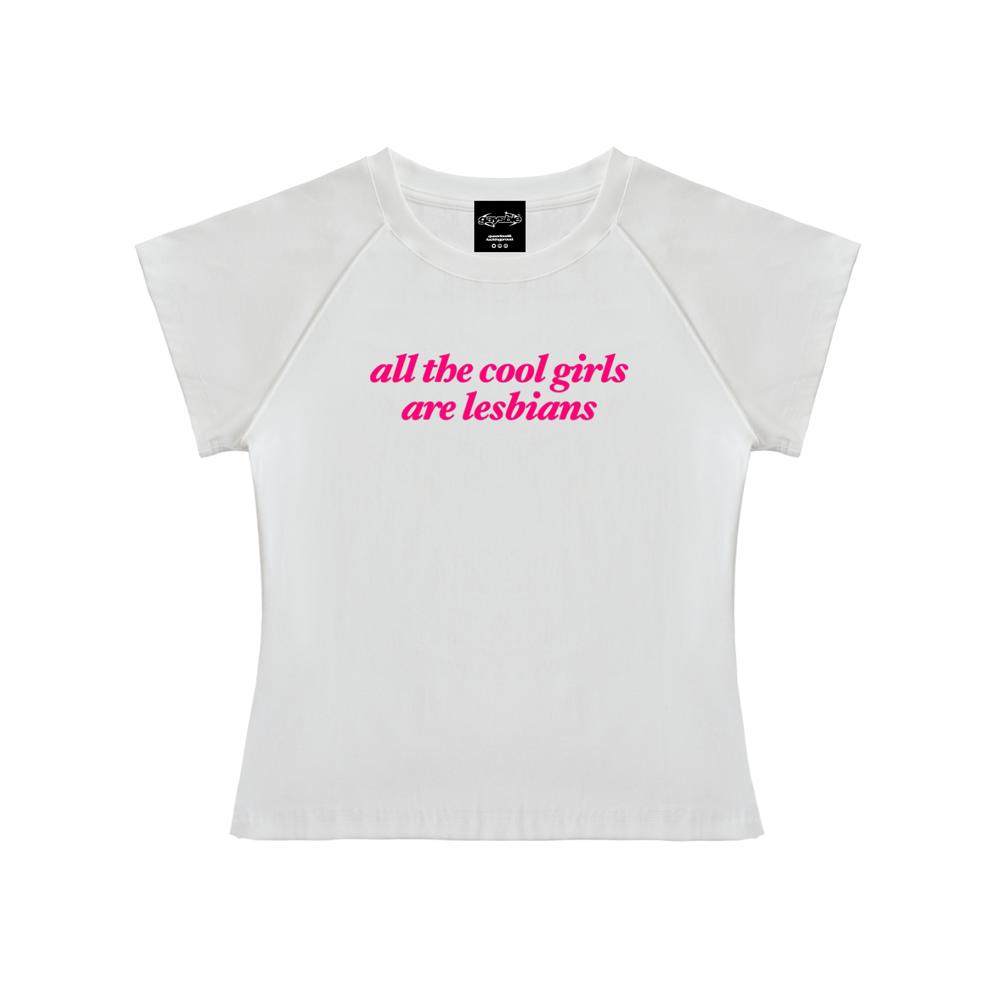 all the cool girls are lesbians Short Sleeve Crop ~ GAYSBIE