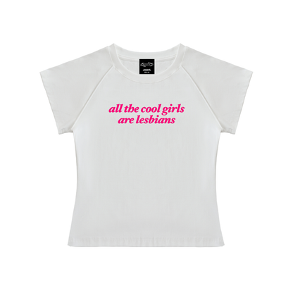 all the cool girls are lesbians Short Sleeve Crop ~ GAYSBIE